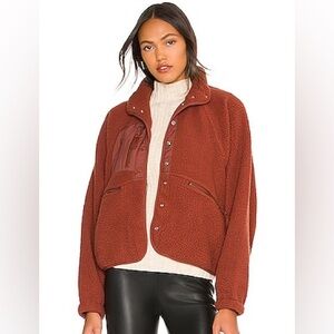 FP Movement Free People Hit the Slopes Fleece Jacket, Color Ginger Spice, Size:S